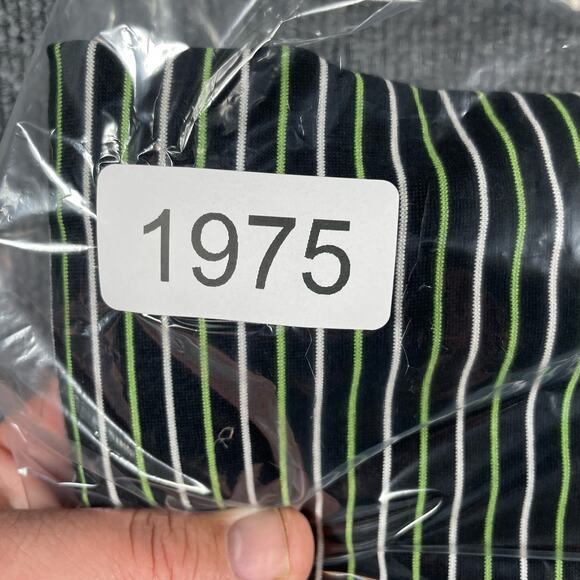 Fairway & Greene Pureformance Polo Shirt Men's Medium Black/Green Striped - Picture 10 of 10